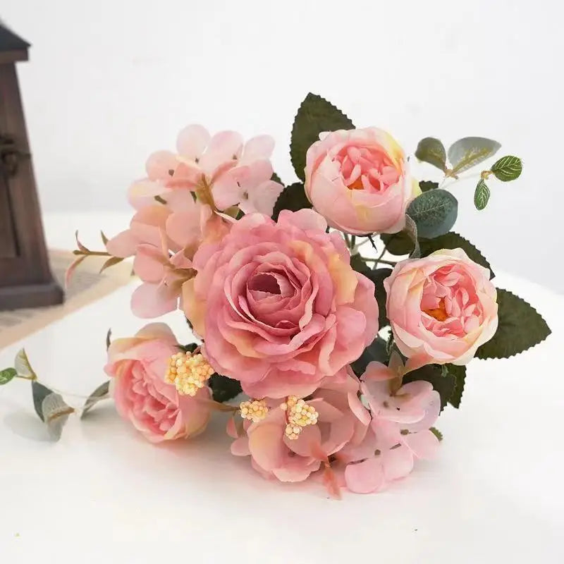 Vintage-Inspired Silk Flower Bouquet