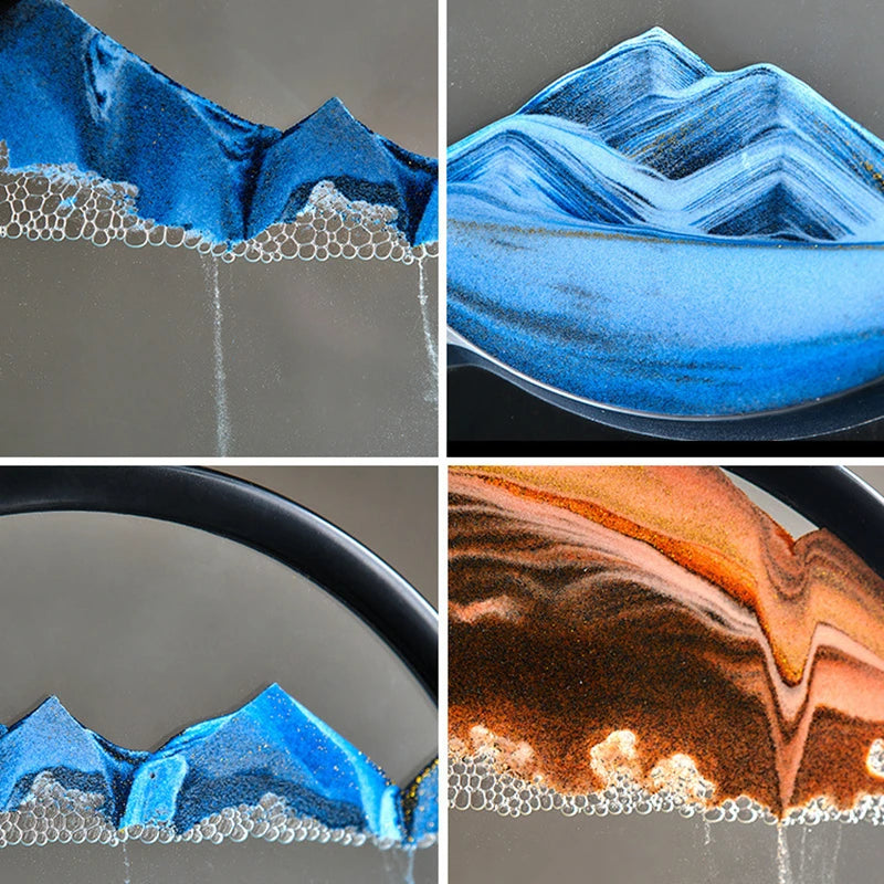 3D Moving Sand Art - Round Glass Sandscape