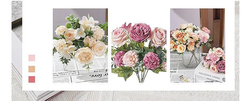 7-Head Silk Artificial Flower Bouquet