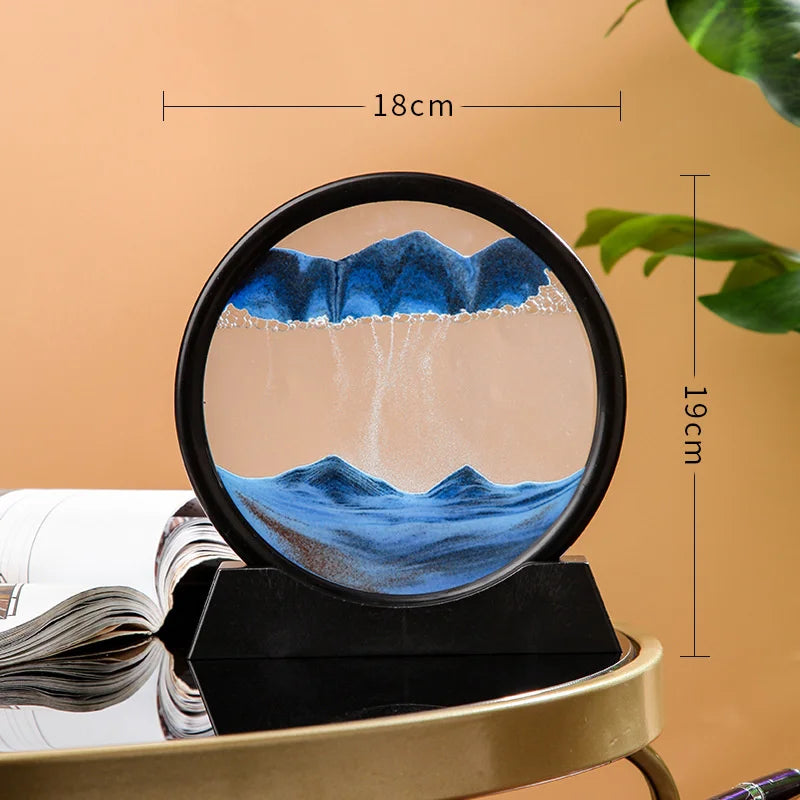 3D Moving Sand Art - Round Glass Sandscape