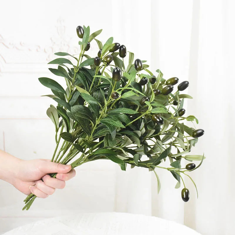 Artificial Olive Branches With Fruit
