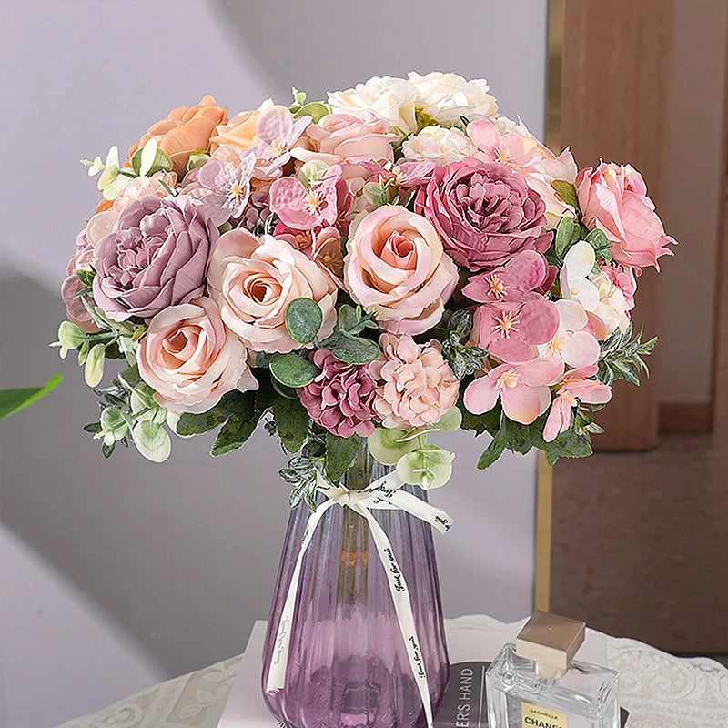 7-Head Silk Artificial Flower Bouquet