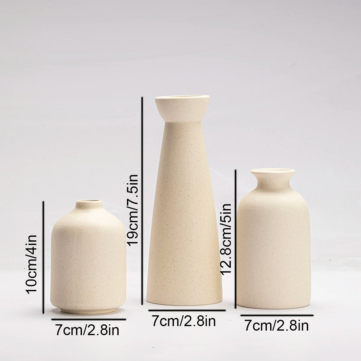 Ceramic Vase Set - 3 Pack