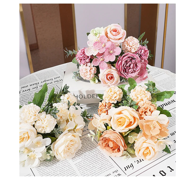 7-Head Silk Artificial Flower Bouquet