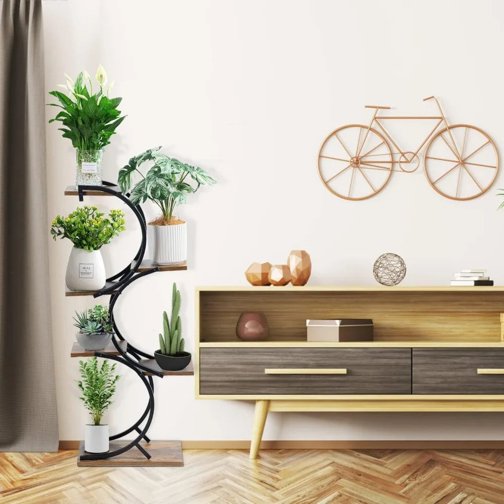 6-Tier Wrought Iron Plant Stand