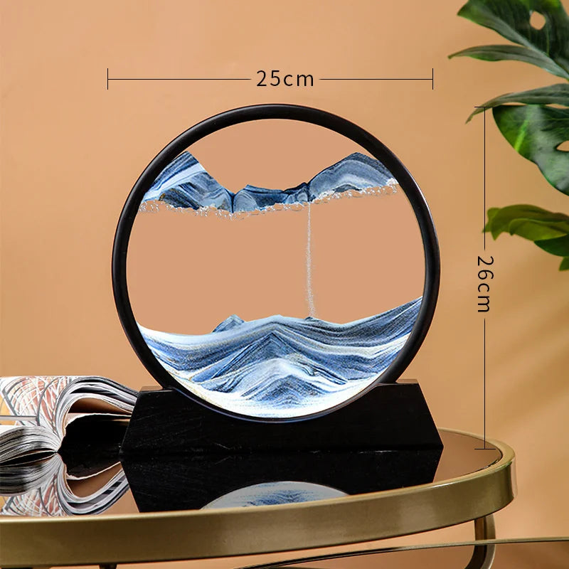 3D Moving Sand Art - Round Glass Sandscape